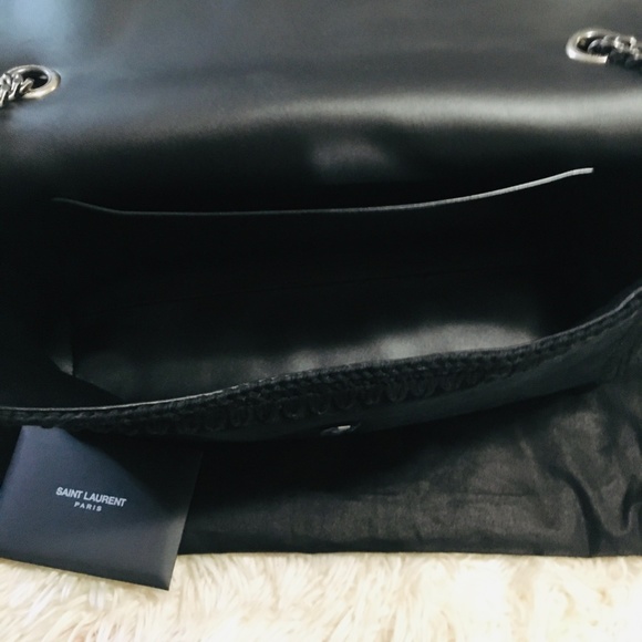 New Authentic SAINT LAURENT Medium Kate Whipstitch Suede Shoulder Bag - Picture 14 of 15